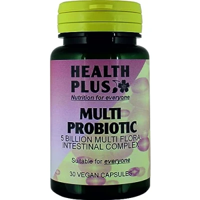 Image of Health Plus Multi Probiotic 5 Billion High Strength strain Digestive Supplement 30 Gelatin Free Capsules