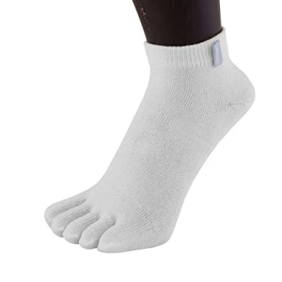 Image of TOETOE Men, Women Essential/Everyday Stretchy Anklet Soft Cotton Seamless Plain/Stripy Toe Socks, Hygienic, Breathable, UK 4 11 EU 36 47