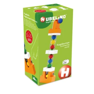 Image of Hubelino 420596 Expansion set, Marble Run Lift Accessory, Compatible with popular bulding block system 24 pieces For Ages 4 and Up (Made in Germany)