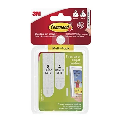 Image of Command UU008297259 17209 Strip Hangers, White, M/L, Set of 12 Pieces