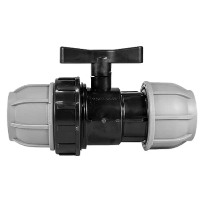 Image of MDPE Compression Connector Fittings 25mm LDPE Water Pipe Elbow Valve Straight (Valve 25mm)