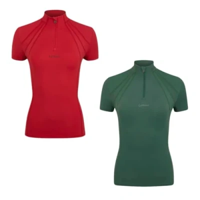Image of LeMieux Mia Mesh Womens Short Sleeve Base Layer Hunter Green 14