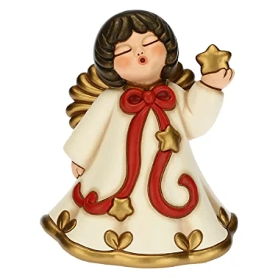 Image of THUN Angel Limited Edition of Christmas 2021 Medium Ceramic Sweet Line Living, Home Decor 13 x 10.5 16 cm h
