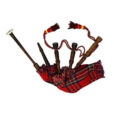Image of Kids Toy Bagpipe/Junior Playable Bagpipes/Child Bagpipe Full Royal Stewart with Cord
