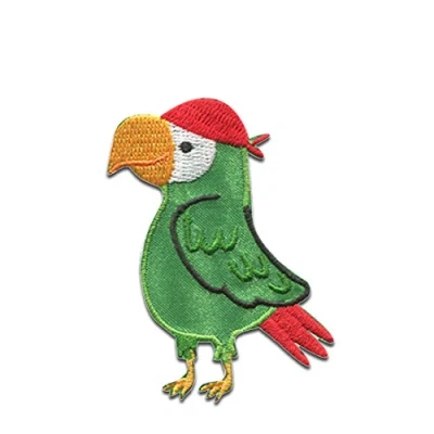 Image of Catch the Patch Parrot Bird Pirates Animals Patch, 1.97 x 2.4 inches