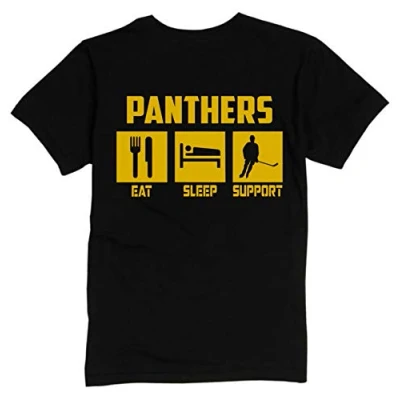 Image of Nottingham Panthers Eat Sleep Support Premium Mens Tee Shirt XX Large Black