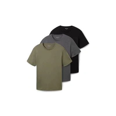 Image of TOM TAILOR Men&#039;s 1042374 Basic T Shirt in a Pack of 3, 29999 Black, S