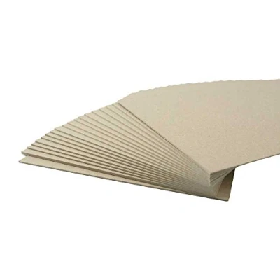 Image of House of Card &amp; Paper Grey Kraft Board 1500micron 945gsm 6&quot;x 6&quot; 24 Sheets per Pack, HCP480