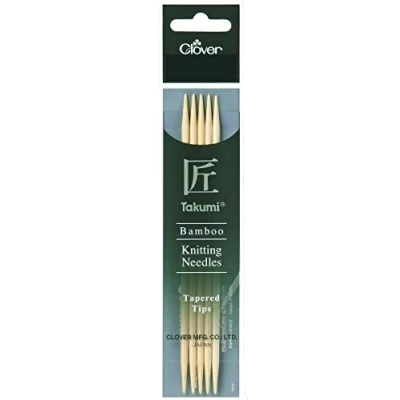 Image of Clover Takumi Bamboo: Knitting Pins: Double Ended: Sets of Five: 20cm x 3.00mm, Wood, 3mm