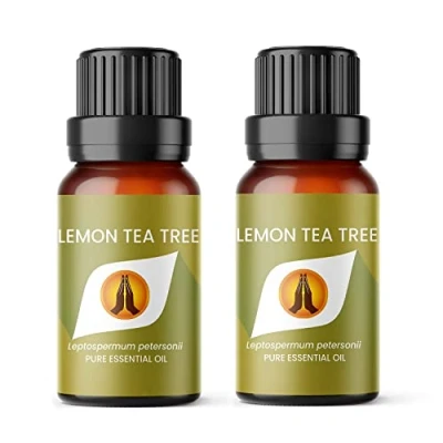Image of Aroma Energy Lemon Tea Tree Essential Oil 20ml (2 x 10ml Bottles) 100% Pure &amp; Natural