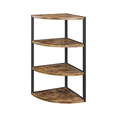 Image of Vicco Corner shelf Fyrk, Rustic oak/Black, 30 x 60 cm