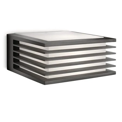 Image of Philips LED Outdoor Wall Light, Stainless Steel, Charcoal