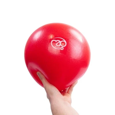 Image of Fitness Mad Exer Soft Stability Ball, Pilates 3 Sizes: 7, 9 &amp; 12, Mini Gym Ball for Pilates, Yoga, Core Training and Physical Therapy (9&quot;, Red)