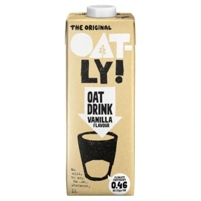 Image of Oatly Oat Drink Vanilla 1L Suitable for vegetarians (3 Packs)