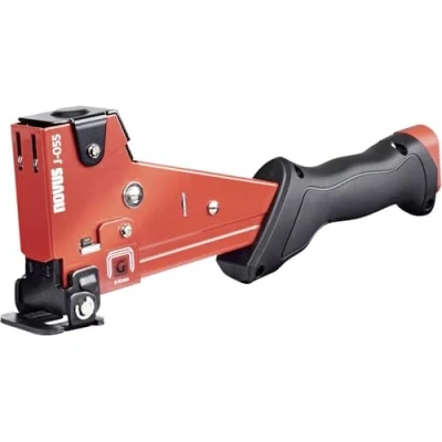 Image of Novus J 055 Professional Hammer, Heavy Duty Impact Tacker, Quick Reloading, Surface Protection, max. 175 Staples, 6 14 mm, Red, 030 0448