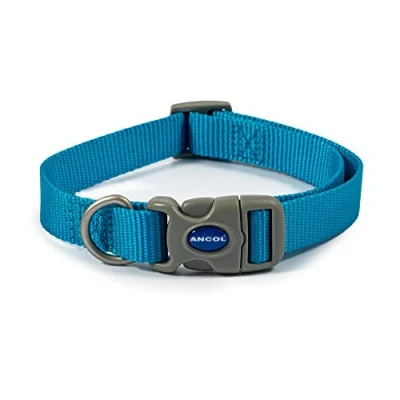 Image of Ancol Viva Quick fit Adjustable Collar Blue, Size 1 2 to 20 30cm, Weatherproof