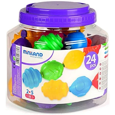 Image of Miniland Miniland27361 Maxichain 24 Pieces, Multi Color