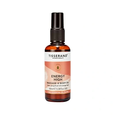 Image of Tisserand Aromatherapy Energy High Massage &amp; Body Oil, 100ml
