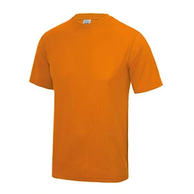Image of Just Cool Mens Performance Plain T Shirt (L) (Orange Crush)