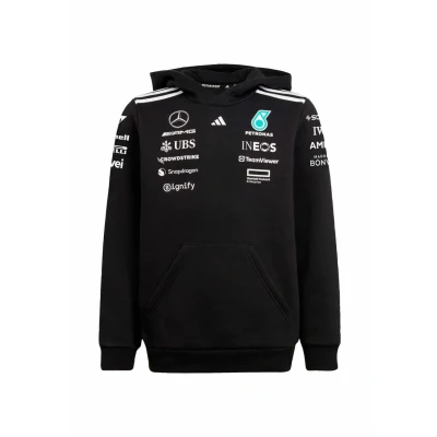 Image of adidas Performance Hoodie Black white for kids, Size: 7 8y,