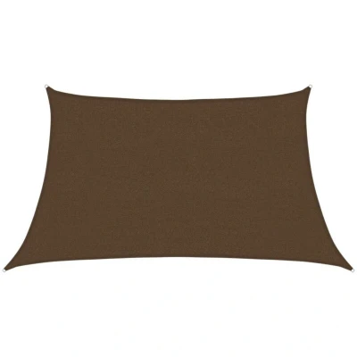 Image of vidaXL Sunshade Sail 160 g/m² Brown 3/4x2 m HDPE