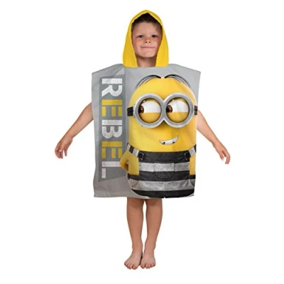 Image of UNIVERSAL Despicable Me &#039;Jailbird&#039; Kids Poncho, Cotton, Multicolour, 50 x 0.04 115 cm
