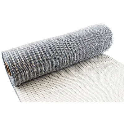 Image of Eleganza Deco Mesh Metallic 25cm x 9.1m Silver No.24, Synthetic Material, 8.2 26.2 cm
