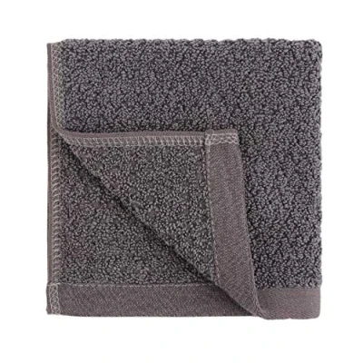 Image of Everplush Washcloth Towel Set, 55% Zero Twist Cotton, Charcoal (Dark Grey), 6 Pack