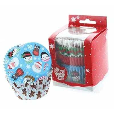 Image of Baked with Love 0638482 Christmas Friends, Cupcake Cases, Baking Cups Pack of 100, Paper
