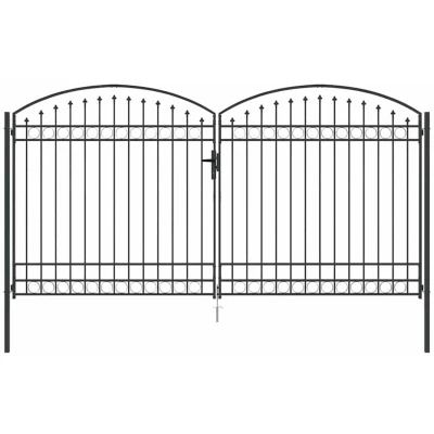 Image of vidaXL Fence gate Other Grey 400 x 200 cm Steel