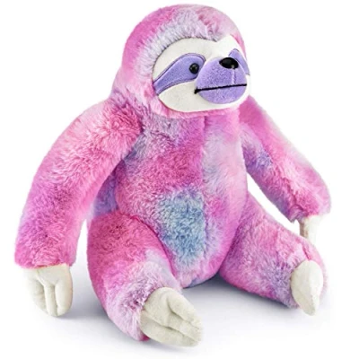 Image of Mousehouse Gifts Adorable Purple &amp; Pink sloth 25cm Stuffed Animal Soft Toy