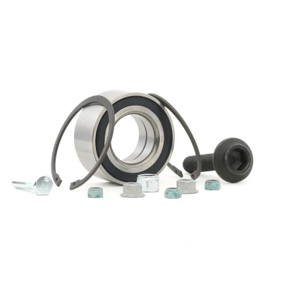 Image of 443498625D, 443498625F Wheel Bearing kit MEYLE 100 498 0137 Front Axle with attachment material ORIGINAL Quality retaining ring 82mm Ball