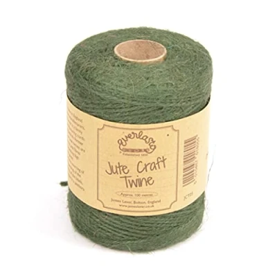 Image of EVERLASTO NATURAL COLOURED JUTE CRAFT TWINE 100M SPOOLS (FOREST GREEN)