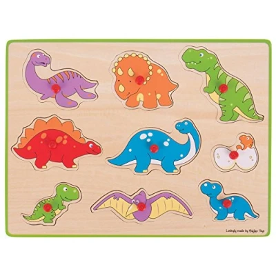 Image of Bigjigs Toys Chunky Lift Out Puzzle Dinosaurs