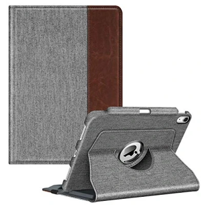 Image of FINTIE Case for iPad Air 4th Generation 10.9 Inch 2020 with Pencil Holder [Support 2nd Gen Charging] 360 Degree Rotating Stand Protective Cover Auto Sleep/Wake, Denim Grey