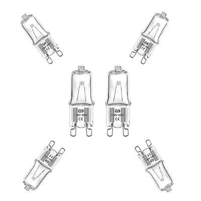 Image of BXXKXMC G9 Halogen Light Bulbs 40W, No Flickering, Dimmable, 600lm, 2700K, Capsule Bulb, Warm White…