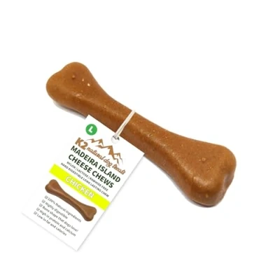 Image of K2 Natural Dog Treats Madeira Island Cheese Chews Highly Digestible Chicken (L (Pack of 2))