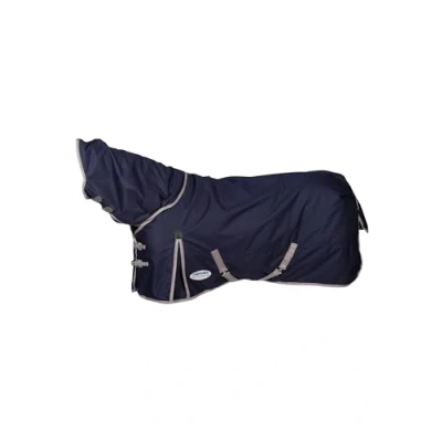 Image of WeatherBeeta ComFiTec Essential Detach A Neck Medium Horse Rug, Navy/Silver/Red, 6&#039;3