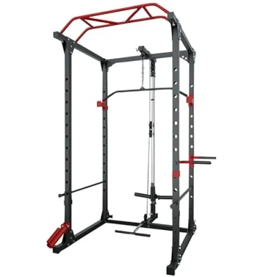 Image of Strongway® Multi Gym Power Cage with Dual Pulley System Pull Up Bar Squat Rack Weight Lifting Home Fitness