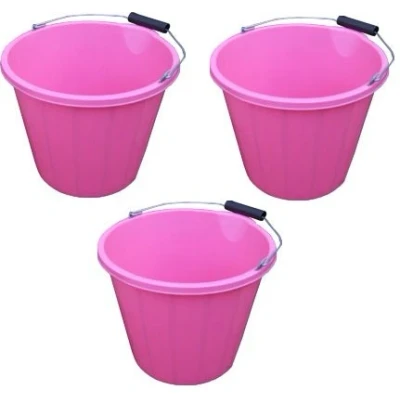 Image of 3 x Gallon PINK Bucket Builders Made In UK