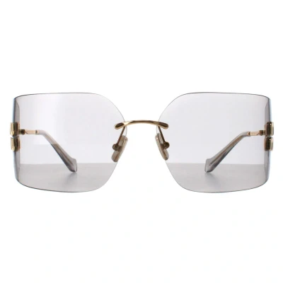 Image of Sunglasses miu Mu 54ys col. 5ak30b Woman GÃ©omÃ©trique Gold