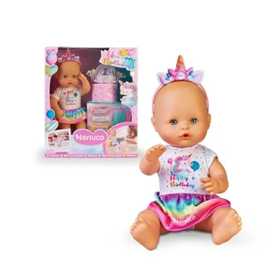 Image of NENUCO Birthday Party Doll Cake with Dough, Candles, Drawings and Stickers, for 3 Year Old, Famous (NFN77000)