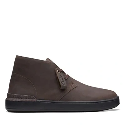 Image of Clarks Court Lite Desert Boot Leather Boots In Dark Brown Standard Fit Size 9