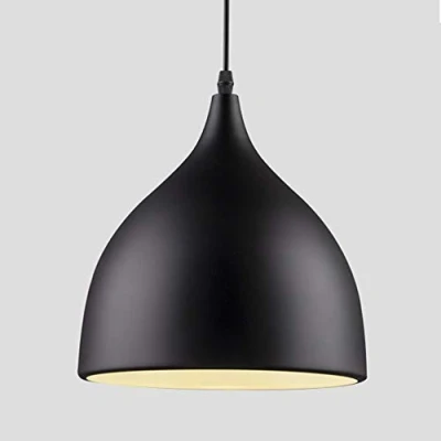 Image of Mengjay Metal Industrial Ceiling Lighting Modern Pendant Light Shade Chandelier E27 for Living Room Kitchen Hanging Lighting,Black
