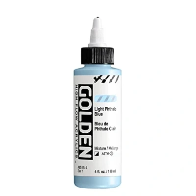 Image of Golden : High Flow Acrylic Paint 118ml (4oz): Light Phthalo Blue S1