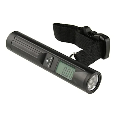 Image of Digital Luggage Scale With Hook Straps Portable Electronic Hanging Suitcase Flashlight Handheld Weigh Weighing For