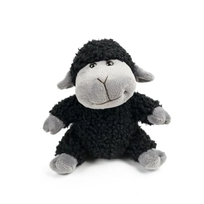 Image of lilizzhoumax Simulation Lamb Plush Toy 13cm/5, sit Realistic Stuffed Animal Wild Cute Sheep Toy, Super Soft Home Decoration Toys, Gift for Friends and Kids black