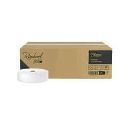 Image of Raphael 1 Ply Twin Jumbo Toilet Roll 400m (Pack of 12) JT1400RDS