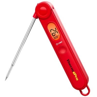 Image of ThermoPro TP03B Digital Meat Thermometers for Cooking, Kitchen Food Thermometer with Backlight, Instant Read Grill Smoker BBQ Oil Deep Fry Candy Bread Coffee Pop up Probe