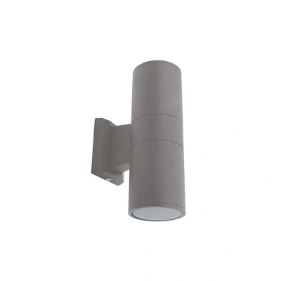 Image of Ansell Duo Midi 2x50W GU10 Wall Light Silver Grey